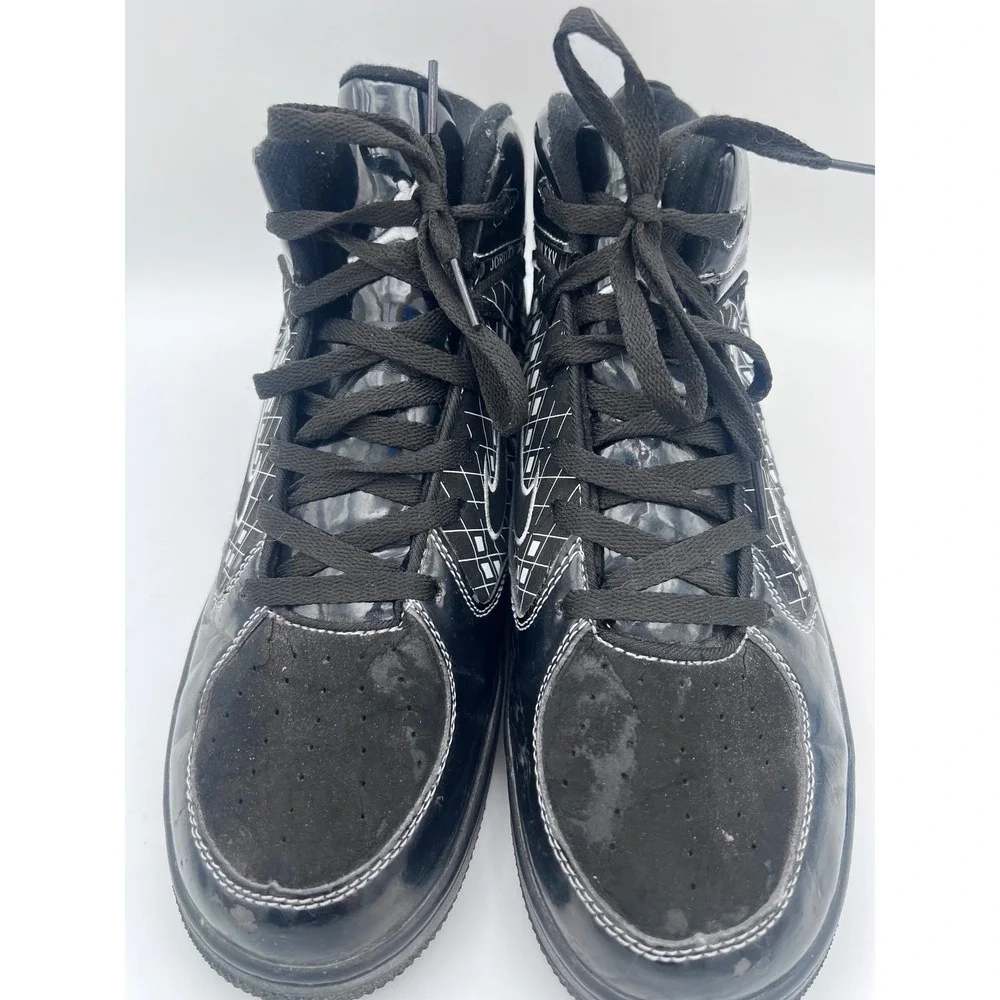 Nike Air Jordan XXV High Top Black‎ White Patent Leather 303895-001 Mens 10